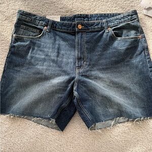 H&M Blue Jean Shorts with Raw Hem